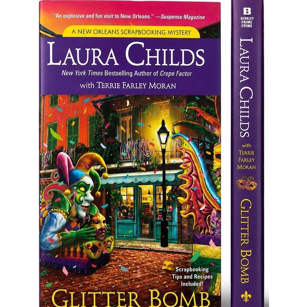 Glitter Bomb Laura Childs New Orleans Scrapbooking Mystery Hardcover Book 2018